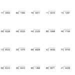 4 Digit By 2 Digit Long Division With Remainders And Steps Shown On