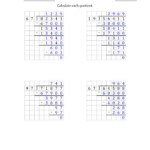 5 Digit By 2 Digit Long Division With Grid Assistance And NO Remainders