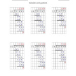 5 Digit By 2 Digit Long Division With Grid Assistance And Prompts And