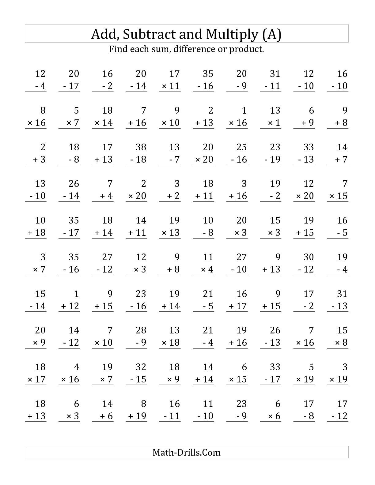 Adding Subtracting Multiplying And Dividing Decimals Printable Adding Subtracting Multiplying And Dividing Decimals Printable