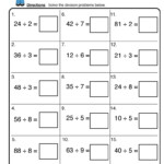 Division Fast Facts Worksheet By Teach Simple