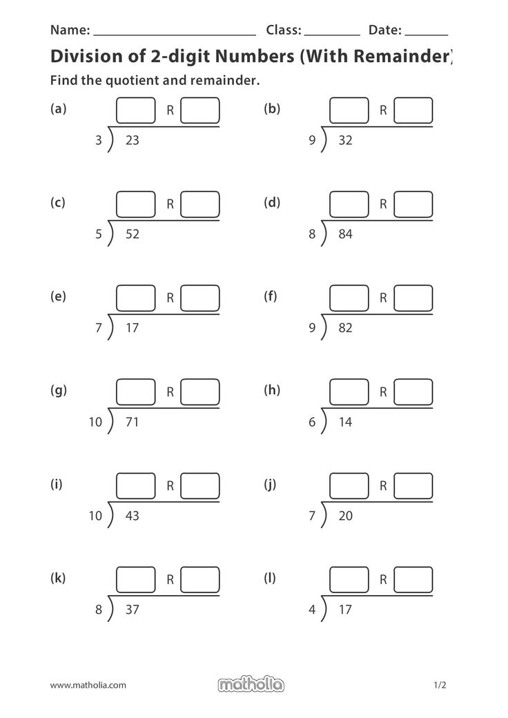 Division Of 2 Digit Numbers With Remainder Play To Learn Printable Division Of 2 digit Numbers With Remainder Play To Learn Printable