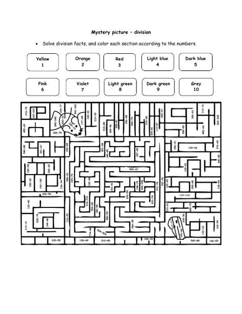 Division Puzzle Worksheets Oaklandeffect Math Riddles Printable