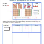 Division Using Base 10 Blocks Worksheet Base 10 Blocks Teacher