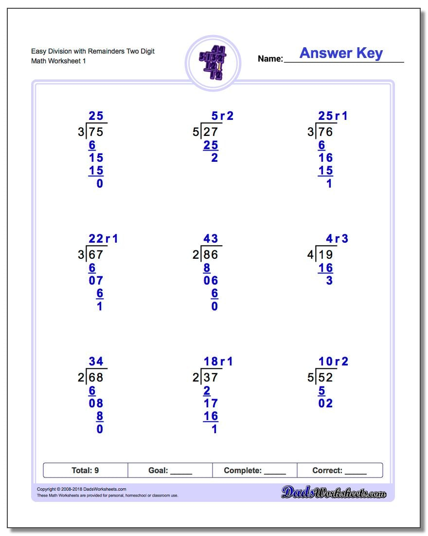 Division With Remainders Division With Remainders