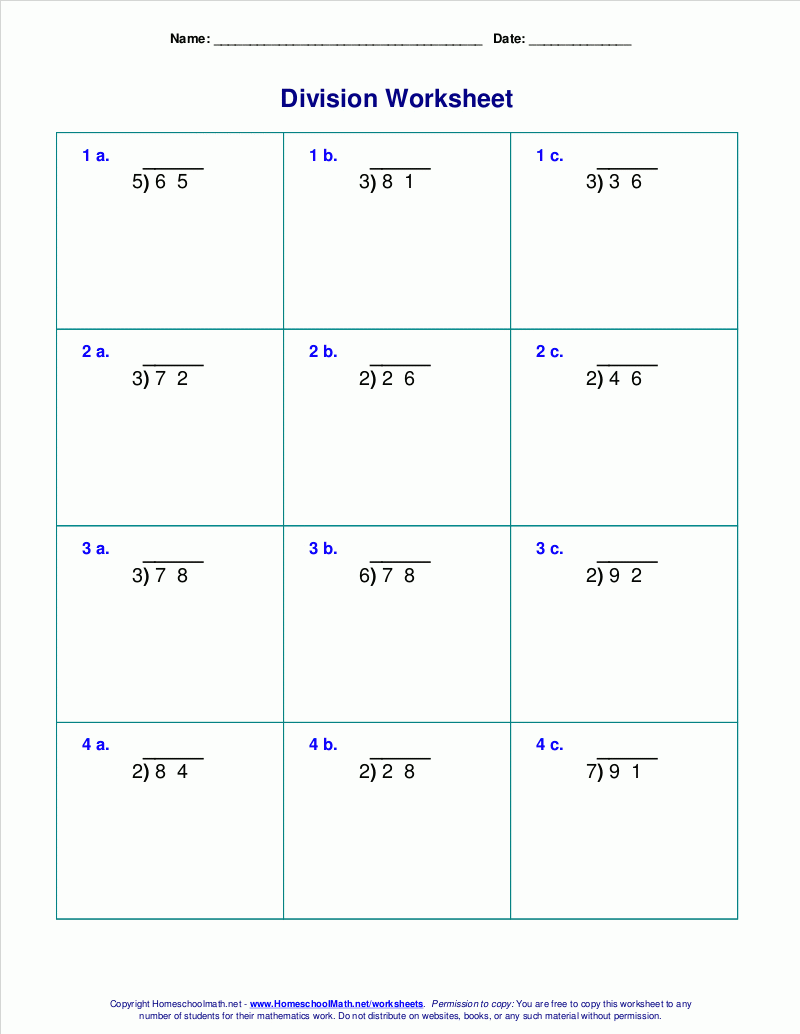 Free Printable Division Worksheets For 4Th Grade Free Printable Free Printable Division Worksheets For 4Th Grade Free Printable