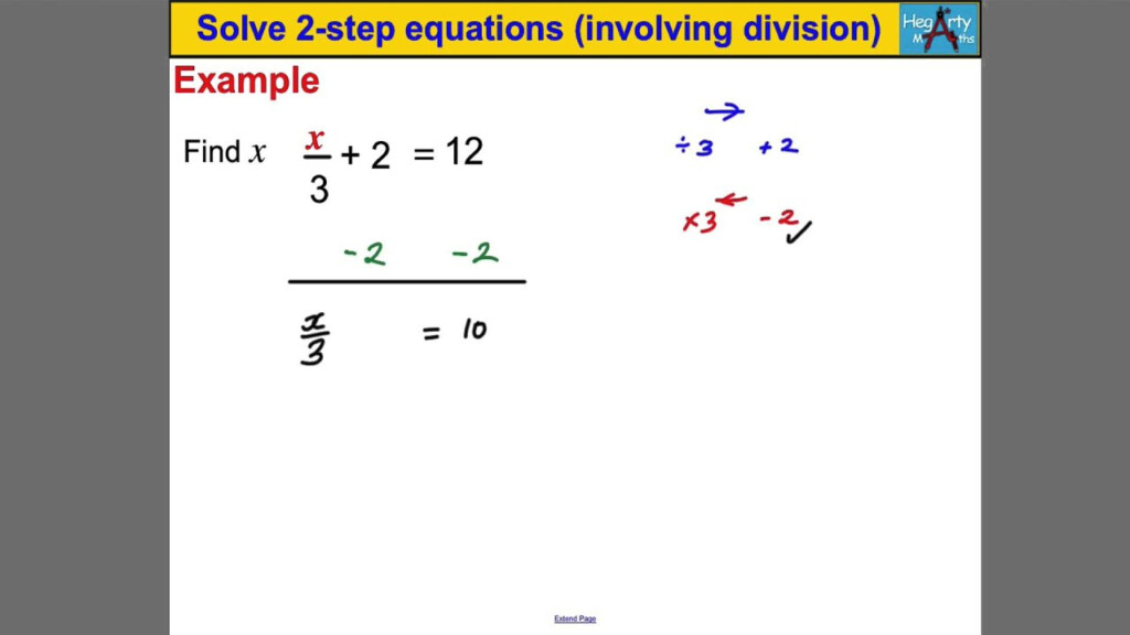 How To Solve Two Step Equations With Division Tessshebaylo