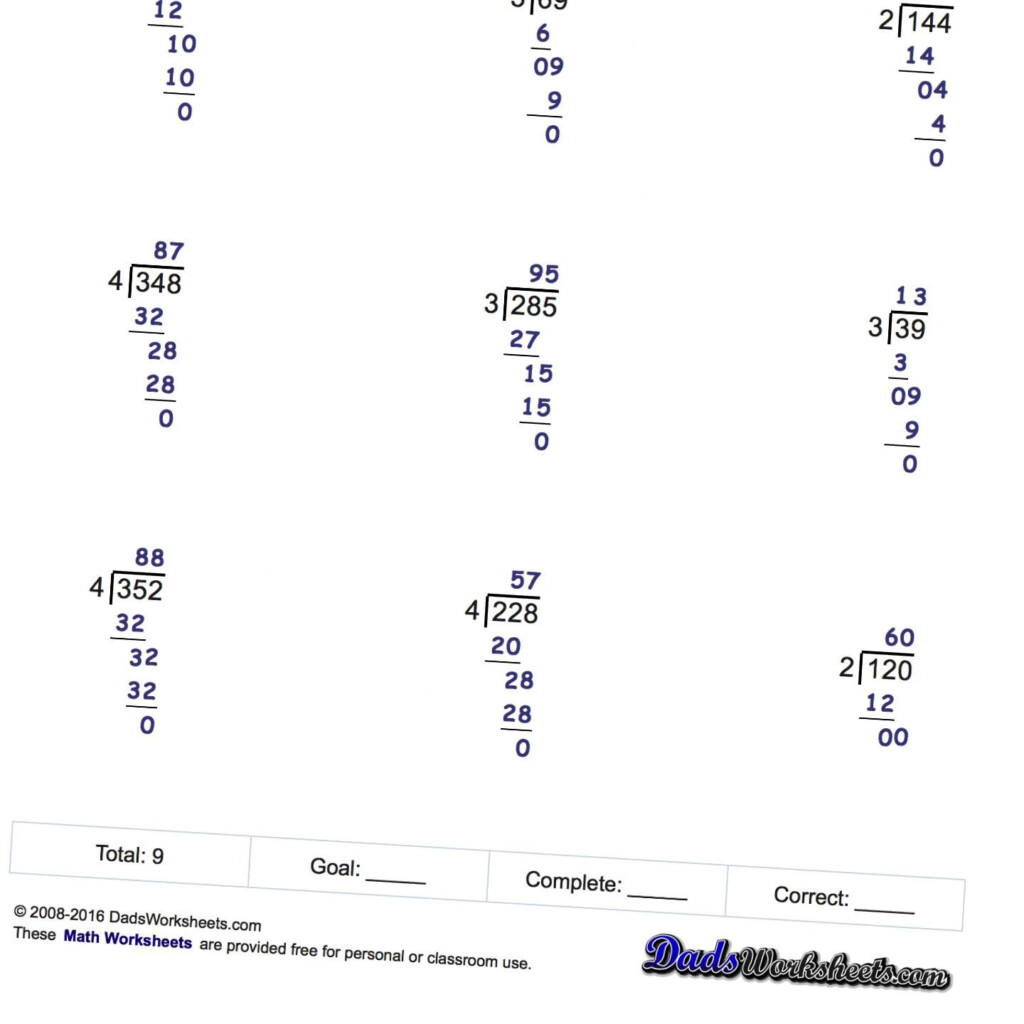 Long Division Worksheets Division Worksheets Math Division Long 
