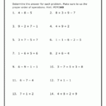 Order Of Operations Addition And Subtraction Only