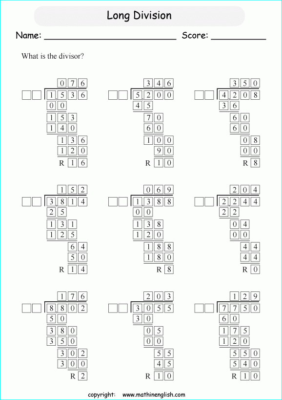 Printable Primary Math Worksheet For Math Grades 1 To 6 Based On The 