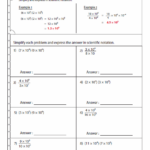 Scientific Notation Worksheets
