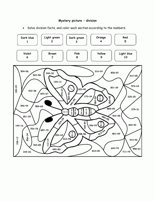 Tips For Teaching Long Division Mystery Pretty Butterfly Division 