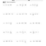 Two Step Equations Multiplication And Division Worksheet Pdf Times
