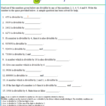 Worksheet On Divisibility Test