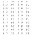 100 Horizontal Addition Subtraction Multiplication Questions Facts 1