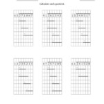 5 Digit By 2 Digit Long Division With Remainders With Grid Assistance