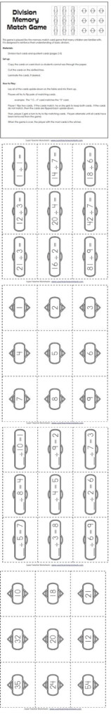 A Division Game Super Teacher Worksheets Teaching Division Division 