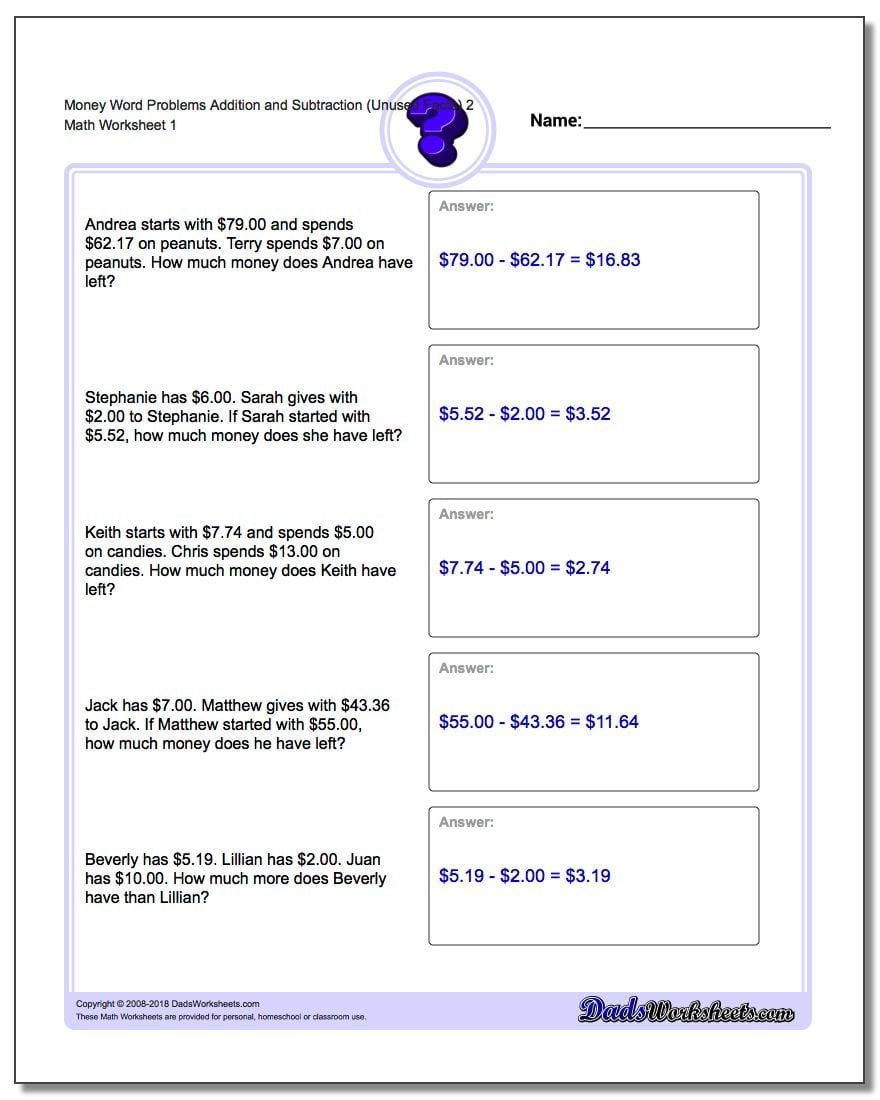 Addition And Subtraction With Extra Facts Addition And Subtraction With Extra Facts