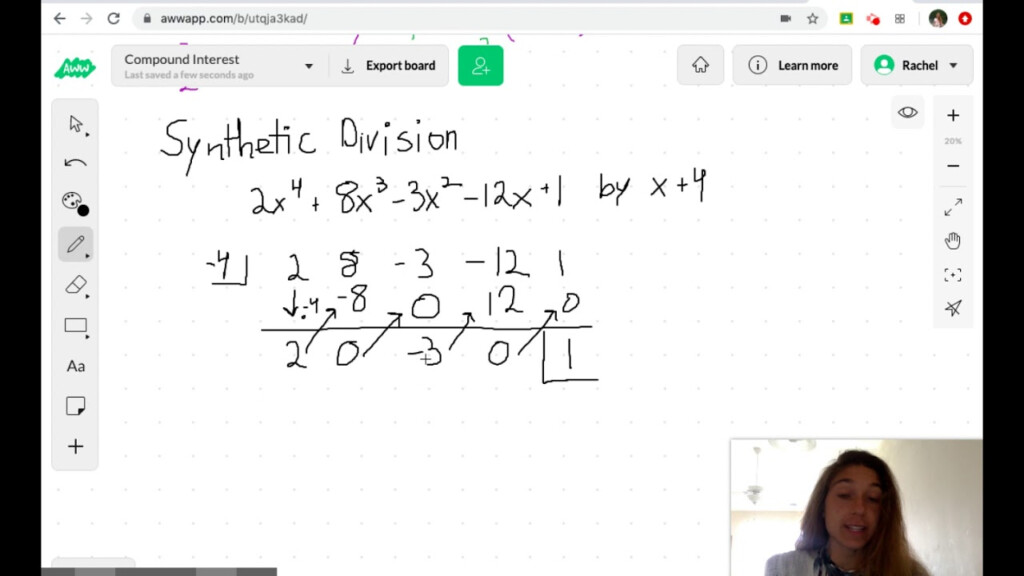 ALEKS Synthetic Division Algebra 2 YouTube