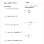 Algebra 2 Synthetic Division Worksheet