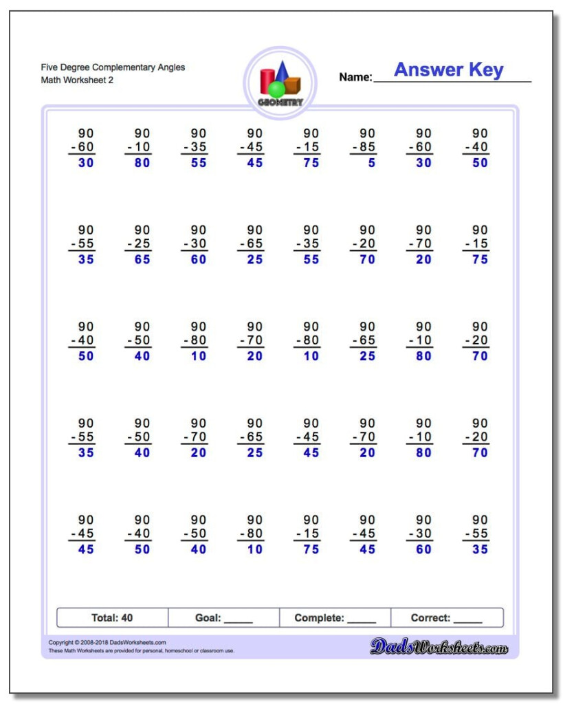 Complementary Angle Subtraction