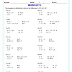 Divisibility Rules Worksheet Answers Grade 5 Math Mon Divisibility