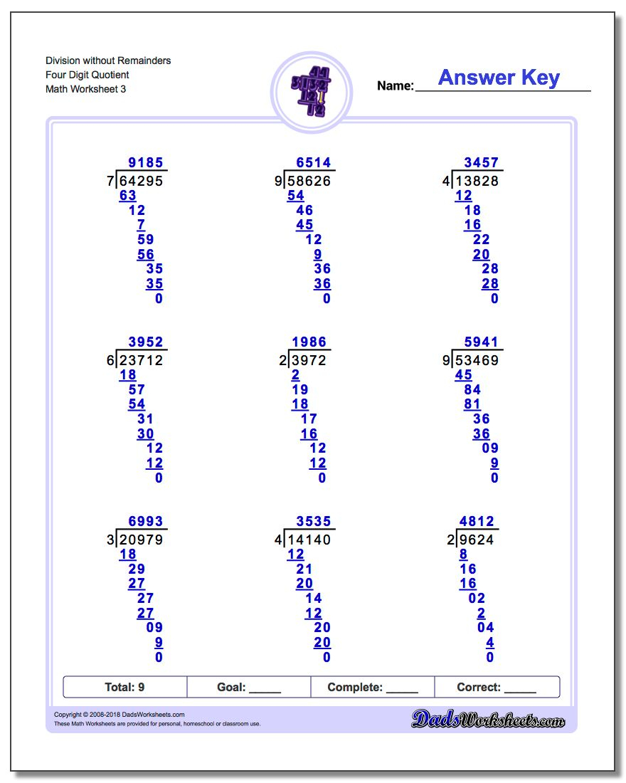 Division Without Remainders Division Without Remainders