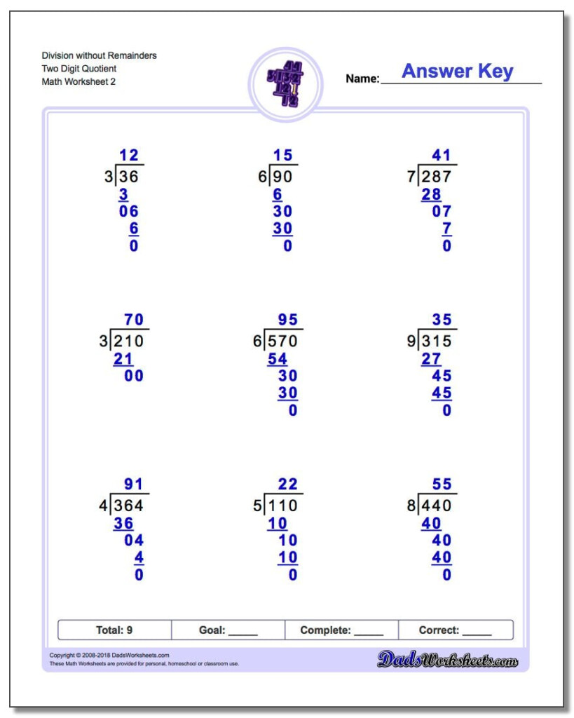 Division Without Remainders