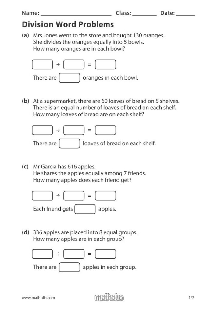 Division Word Problems