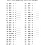 Division Worksheets For 4th Grade Math Practice Worksheets Division
