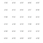 Division Worksheets For Grade 2 Division Problems Double Digit Division