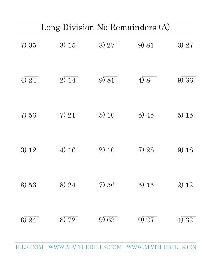 Division Worksheets For Grade 2 Division Problems Double Digit Division 
