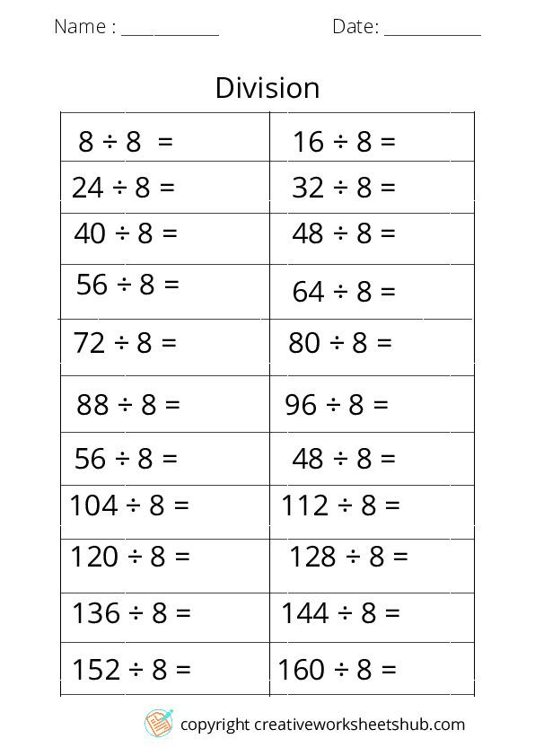 Division Worksheets Grade 2 Creativeworksheetshub