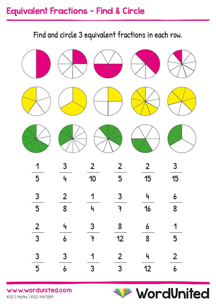 Equivalent Fractions Find Circle WordUnited Fractions Equivalent Fractions Find Circle WordUnited Fractions