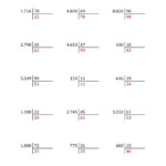 European Long Division With A 2 Digit Divisor And A 2 Digit Quotient