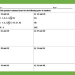 Finding GCF And LCM Practice Worksheet Practices Worksheets Greatest