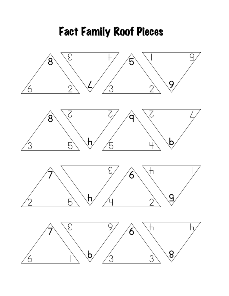 Free Fact Triangles Worksheets Activity Shelter