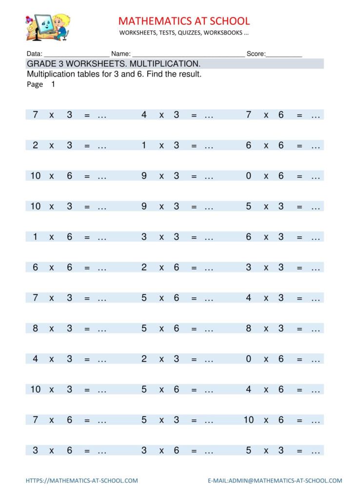 Free Math Worksheets For 3rd Grade Pdf
