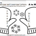 Free Winter Alphabet Matching Worksheet A To M Free4Classrooms