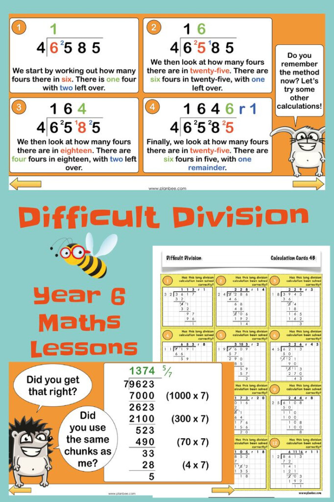 KS2 Division Methods Year 6 Maths Printable Teaching Resources Word 
