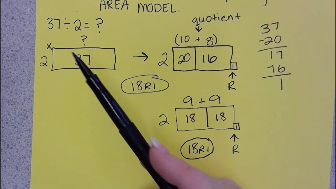 Lesson 21 Area Model Division With Remainders YouTube