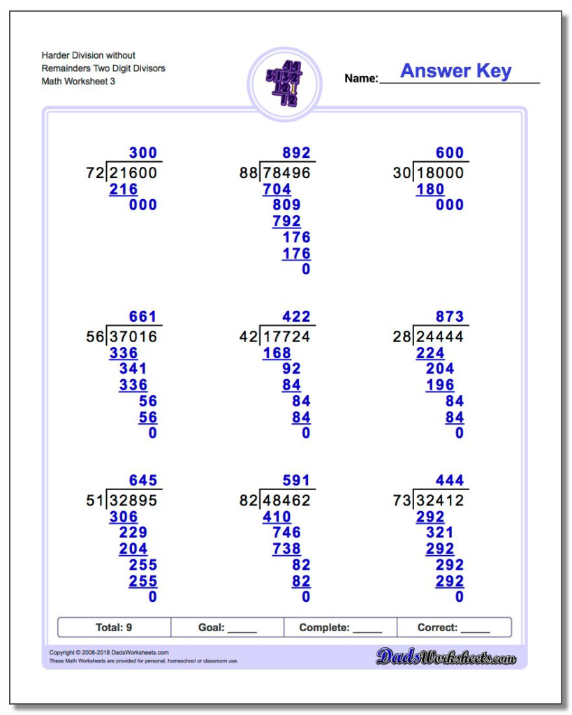 Long Division No Remainder Worksheet 3 Have Fun Teaching Math 