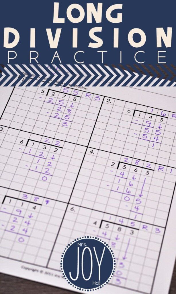 Long Division Worksheets Long Division Worksheets Division 