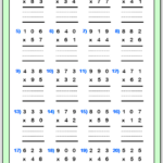 Long Multiplication Worksheet 2 First Grade Math Worksheets Long