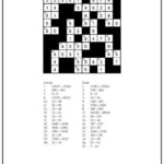Math Crossword Worksheets 99Worksheets