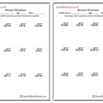 Mixed Division Worksheets with And Without Remainders Aussie