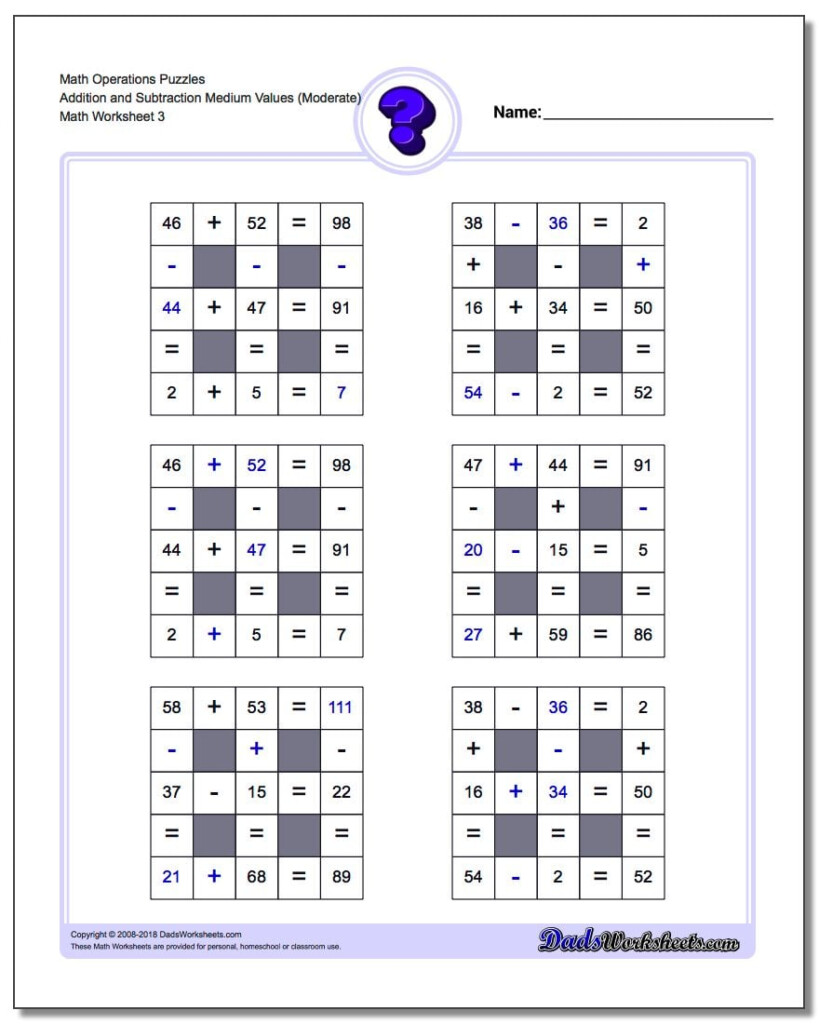 Multiplication And Division Logic Puzzles With Missing Values And 