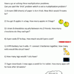 Multiplication Word Problem Worksheets 3rd Grade