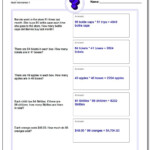 Multiplication Word Problems