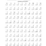 Multiplying By Seven Worksheets 99Worksheets